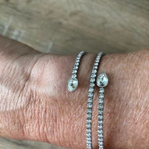 Swarovski Twisty Bangle Drop Crystal Bracelet